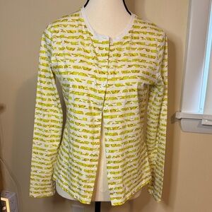 Basler women’s button down lemon design long sleeve vintage top size 30 / xs- 0